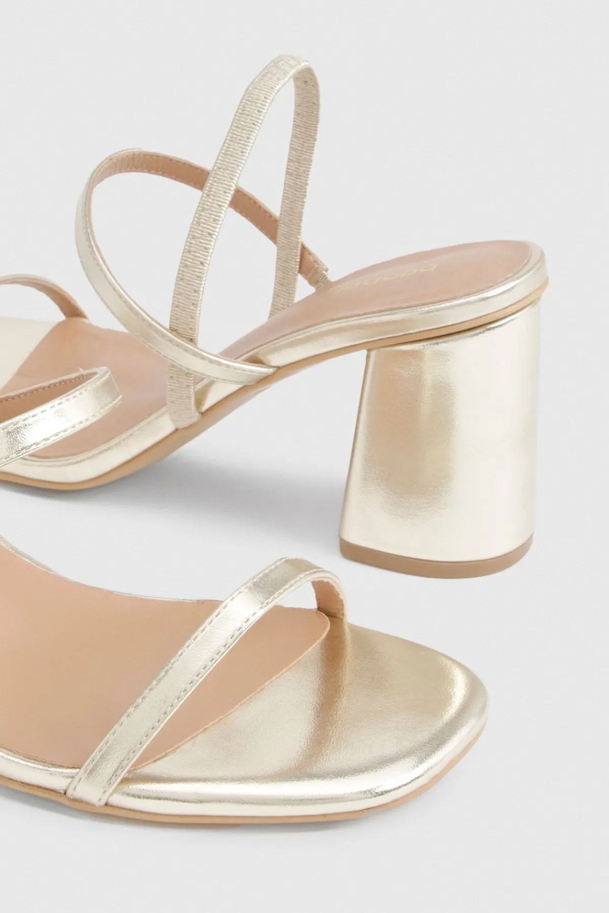 boohoo Talons blocs à large coupe élastiqués en 2 parties< Chaussures Festives|Chaussures À Talons