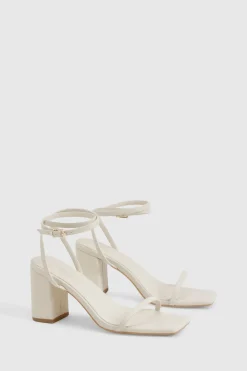 boohoo Talons blocs pour pieds larges – À peine perceptibles< Chaussures Festives|Chaussures À Talons