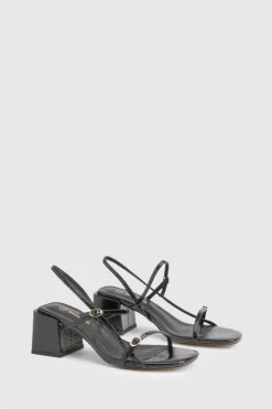 boohoo Talons à bride arrière en bloc bas avec détail de boucle< Chaussures Festives|Chaussures À Talons