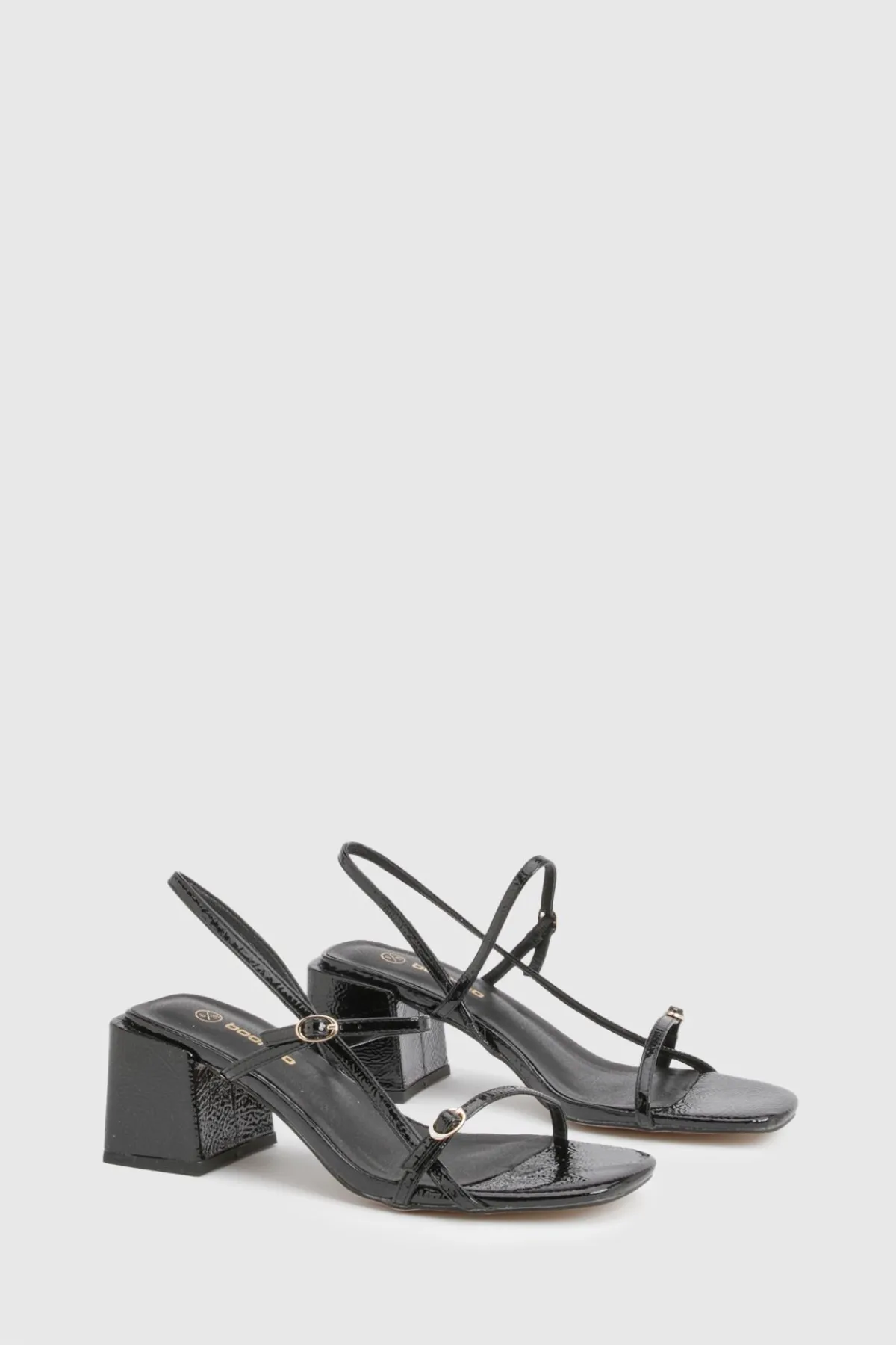 boohoo Talons à bride arrière en bloc bas avec détail de boucle< Chaussures Festives|Chaussures À Talons