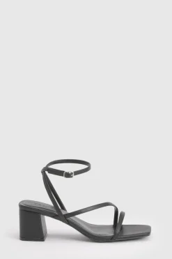 boohoo Talons À Brides Asymétriques Et Petit Talon Bloc Coupe Large< Chaussures Festives|Chaussures À Talons