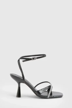 boohoo Talons à brides croisées Diamante pour pieds larges< Chaussures Festives|Chaussures À Talons