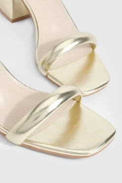 Talons compensés bas métalliques enveloppants