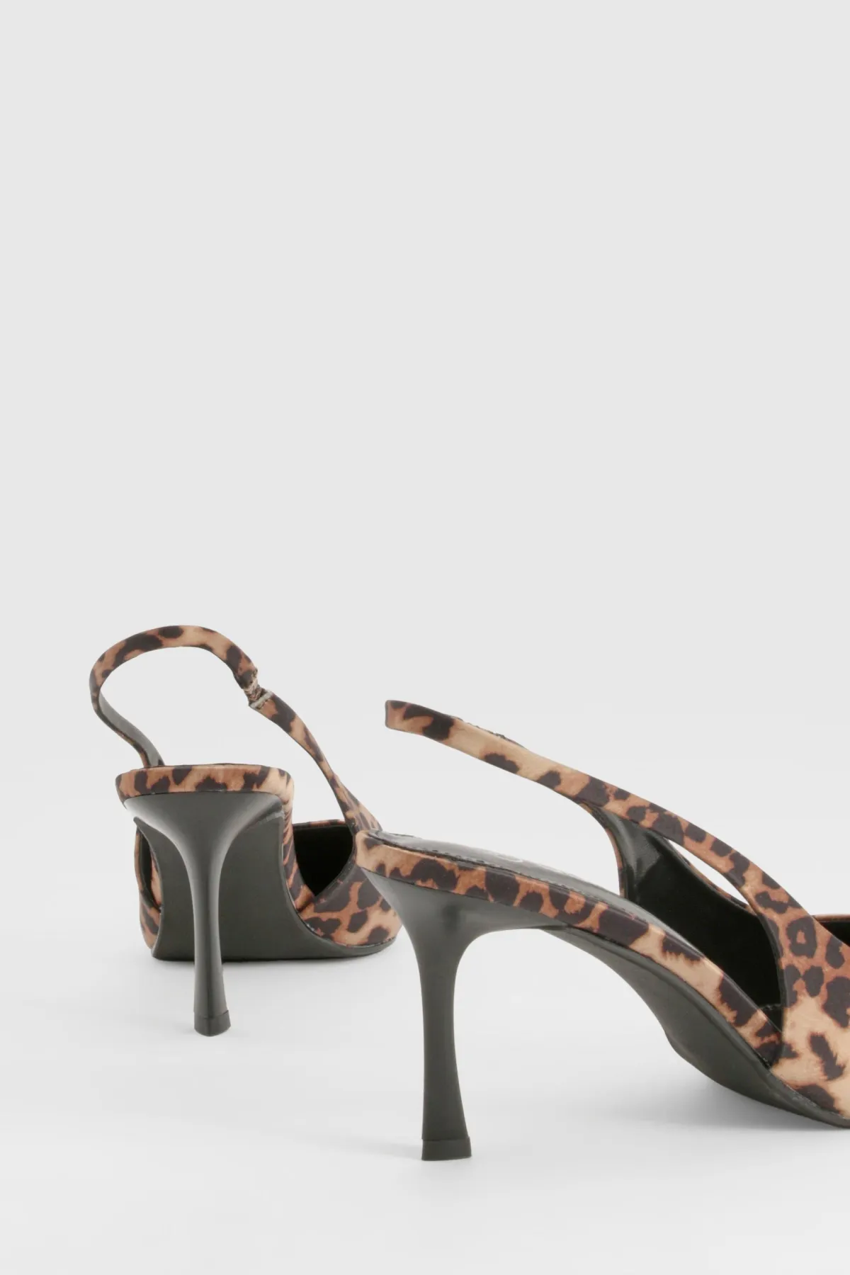 boohoo Talons Court à Bride Arriérée< Imprimé Léopard|Chaussures À Talons