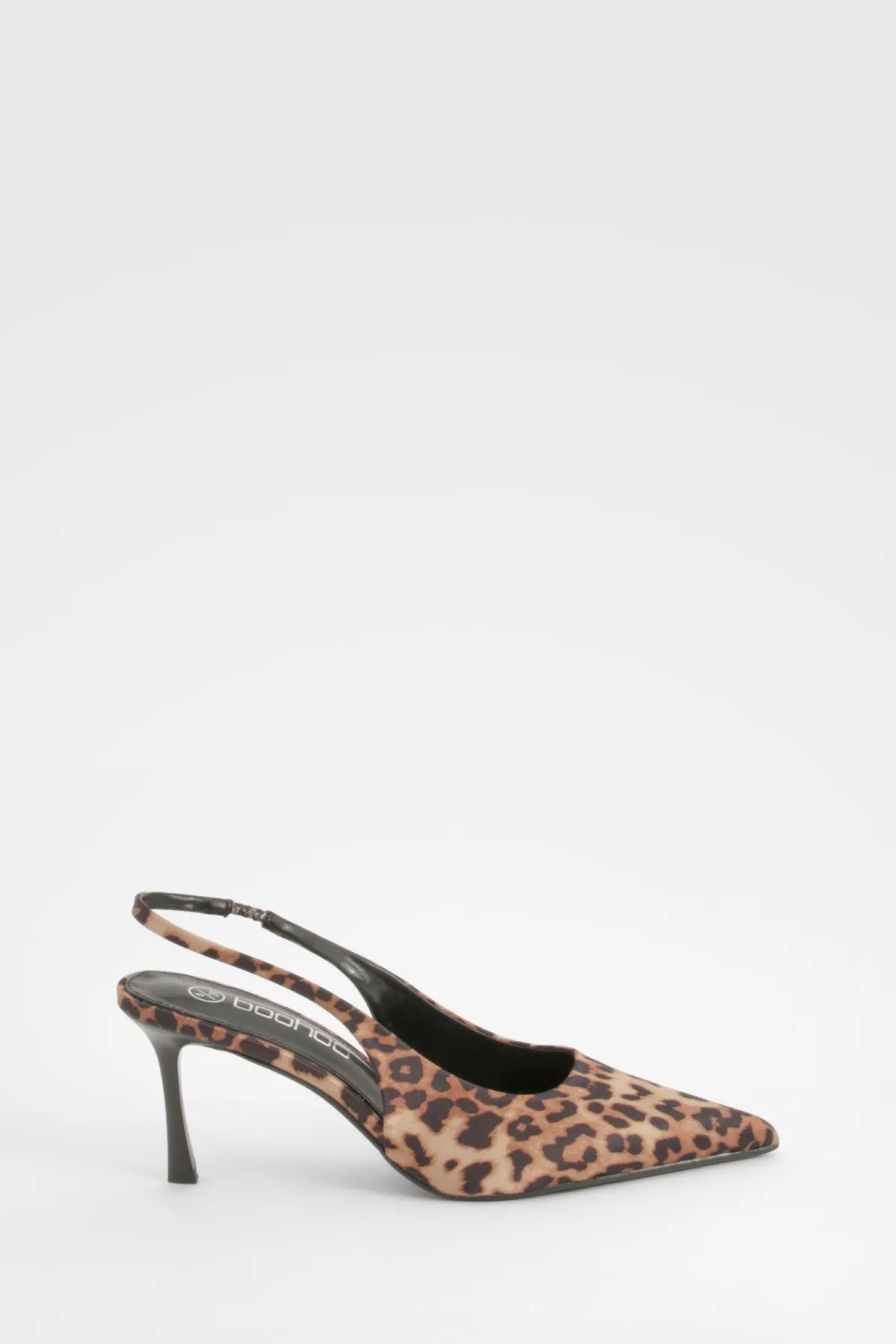 boohoo Talons Court à Bride Arriérée< Imprimé Léopard|Chaussures À Talons
