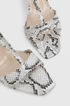 boohoo Talons à deux parties avec détail T-bar et imprimé synthétique< Chaussures Festives|Chaussures À Talons