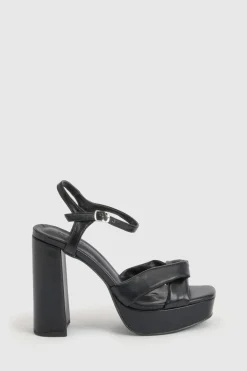 boohoo Talons À Plateforme Avec Brides Croisées Et Talon Bloc En Deux Parties< Chaussures Festives|Chaussures À Talons
