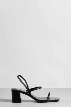 boohoo Talons slingback à coupe large et talon bloc bas< Chaussures À Talons