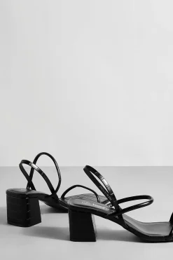 boohoo Talons slingback à coupe large et talon bloc bas< Chaussures À Talons