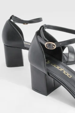 Talons à talon bas, coupe large et minimalistes