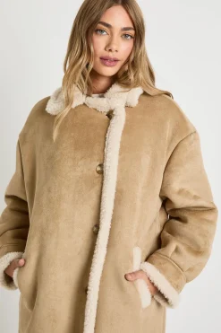 Teddy Trim Maxi Aviator