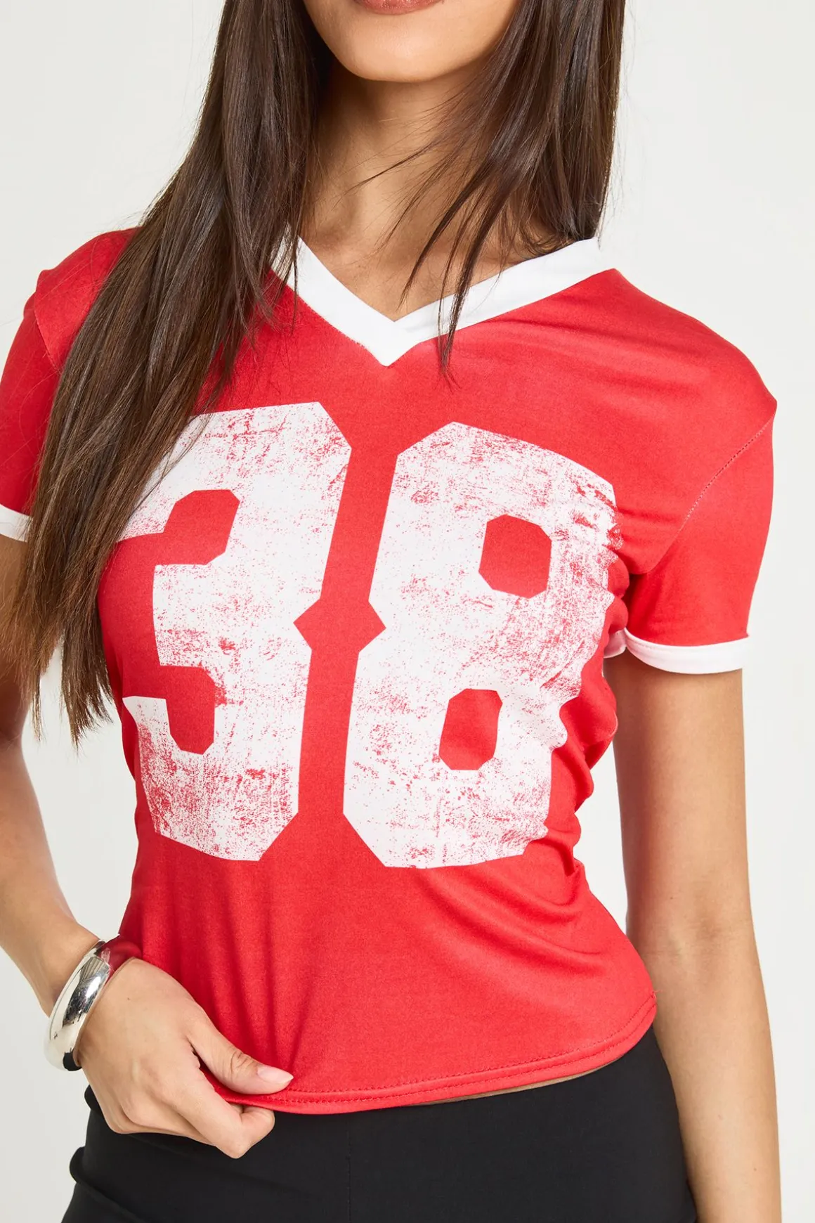 Tee-shirt Court De Football À Graphisme Usé 38