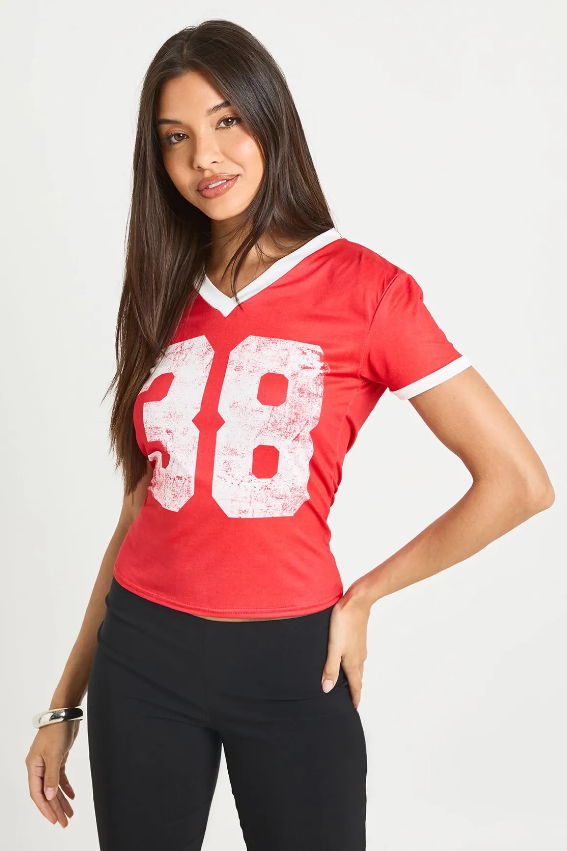 Tee-shirt Court De Football À Graphisme Usé 38