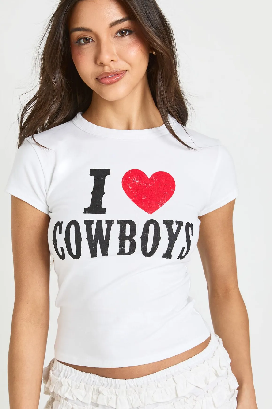 Tee-shirt Court I Love Cowboys