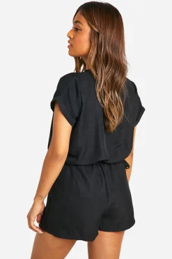Tee-shirt Petite Aspect Lin À Nouer Sur Les Côtés