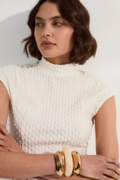 Textured Jersey Top