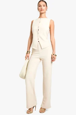 boohoo Textured Wide Leg Trouser<Femme Pantalons