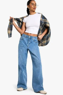 The Petite High Waist Loose Straight Jean