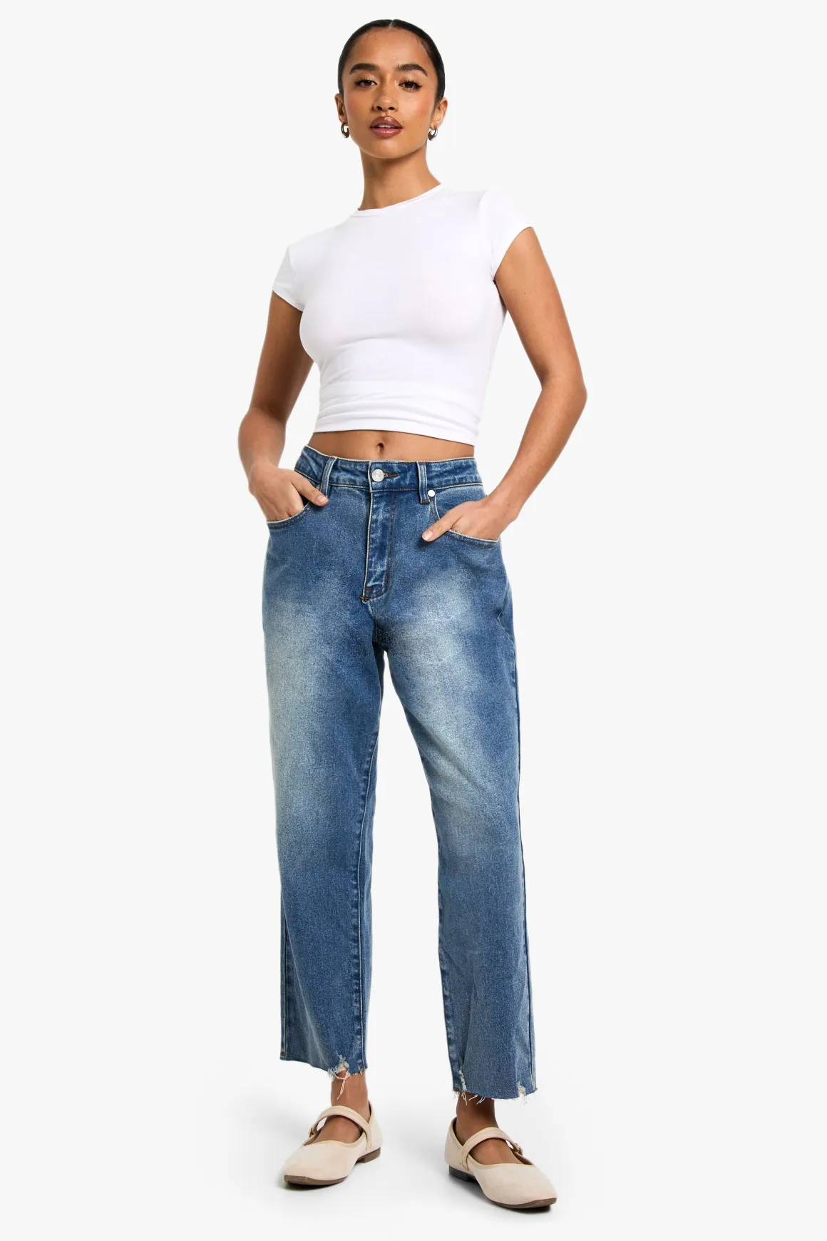 The Petite Mom Jean à Taille Haute
