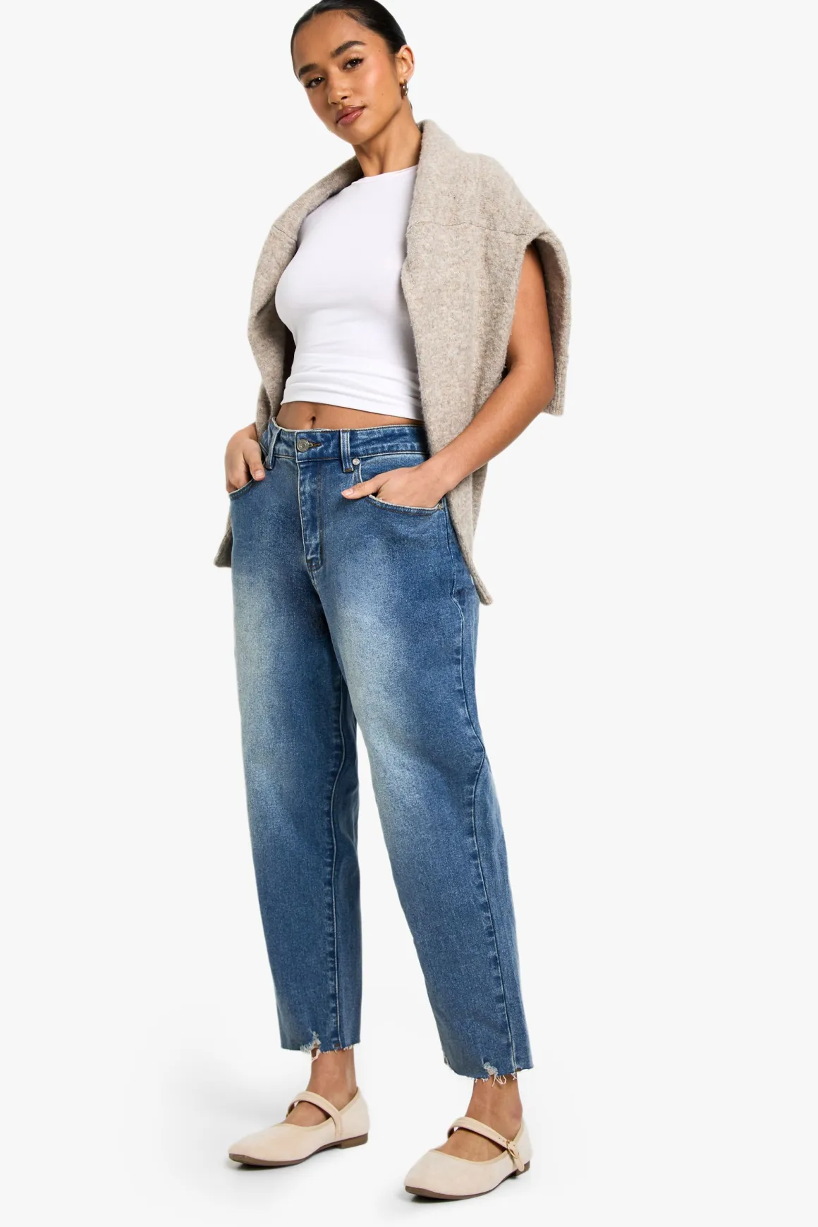 The Petite Mom Jean à Taille Haute