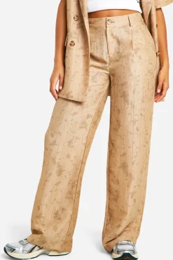 Tie Dye Pantalon à Jambes Larges Texturé