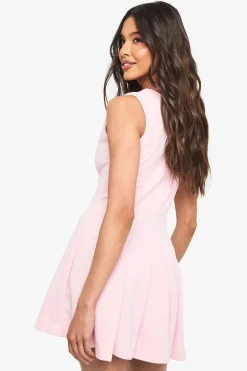 Tie Front Skater Mini Dress