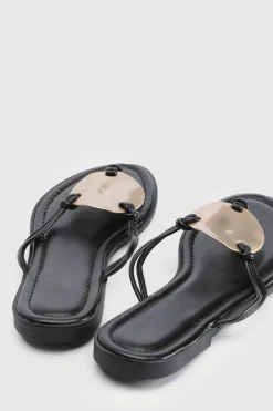 boohoo Tongs À Détail De Quincaillerie Dorée< Sandales