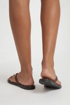 Tongs À Détail Doré