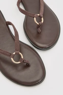 Tongs À Détail Doré
