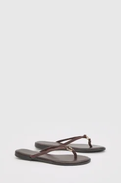 Tongs À Détail Doré
