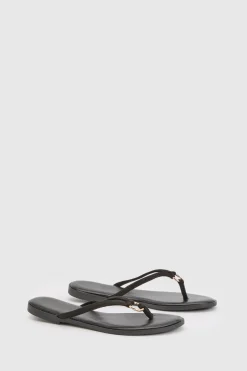 Tongs À Détail Doré