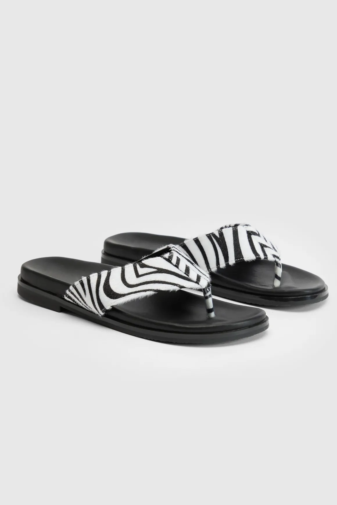 Tongs À Semelle Intérieure Imprimé Zèbre
