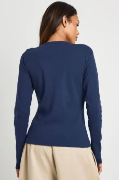 boohoo Top ajusté basique en maille côtelée pour maternité à manches longues, coupe longline<Femme Basiques|Tops