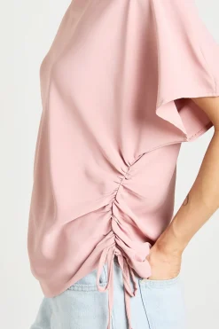 boohoo Top Ample À Fronces Latérales Petite<Femme Tops