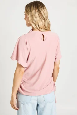 boohoo Top Ample À Fronces Latérales Petite<Femme Tops