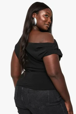 boohoo TOP ASYMÉTRIQUE EN BENGALINE POUR TAILLES PLUS<Femme Tops