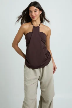 Top Bandeau Drapé À Col Licou