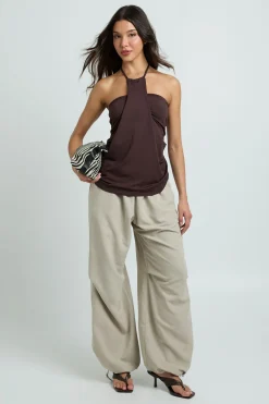Top Bandeau Drapé À Col Licou