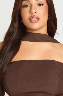 Top Bandeau Grande Taille Avec Détail Foulard