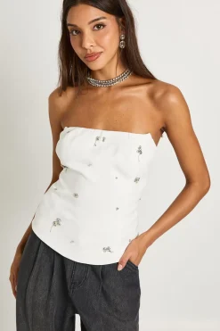 Top bandeau orné de diamants
