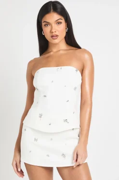 Top bandeau orné de diamants