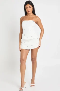 Top bandeau orné de diamants