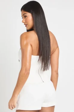 Top bandeau orné de diamants