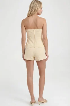 Top Bandeau Structuré Effet Lin