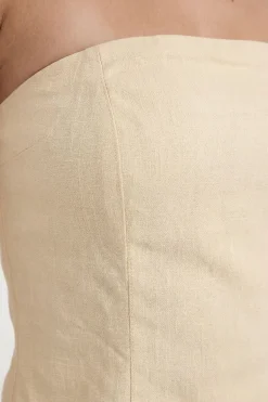 Top Bandeau Structuré Effet Lin