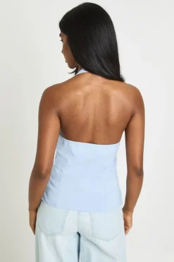 Top Bengaline À Col Licou Avec Détails En Mesh
