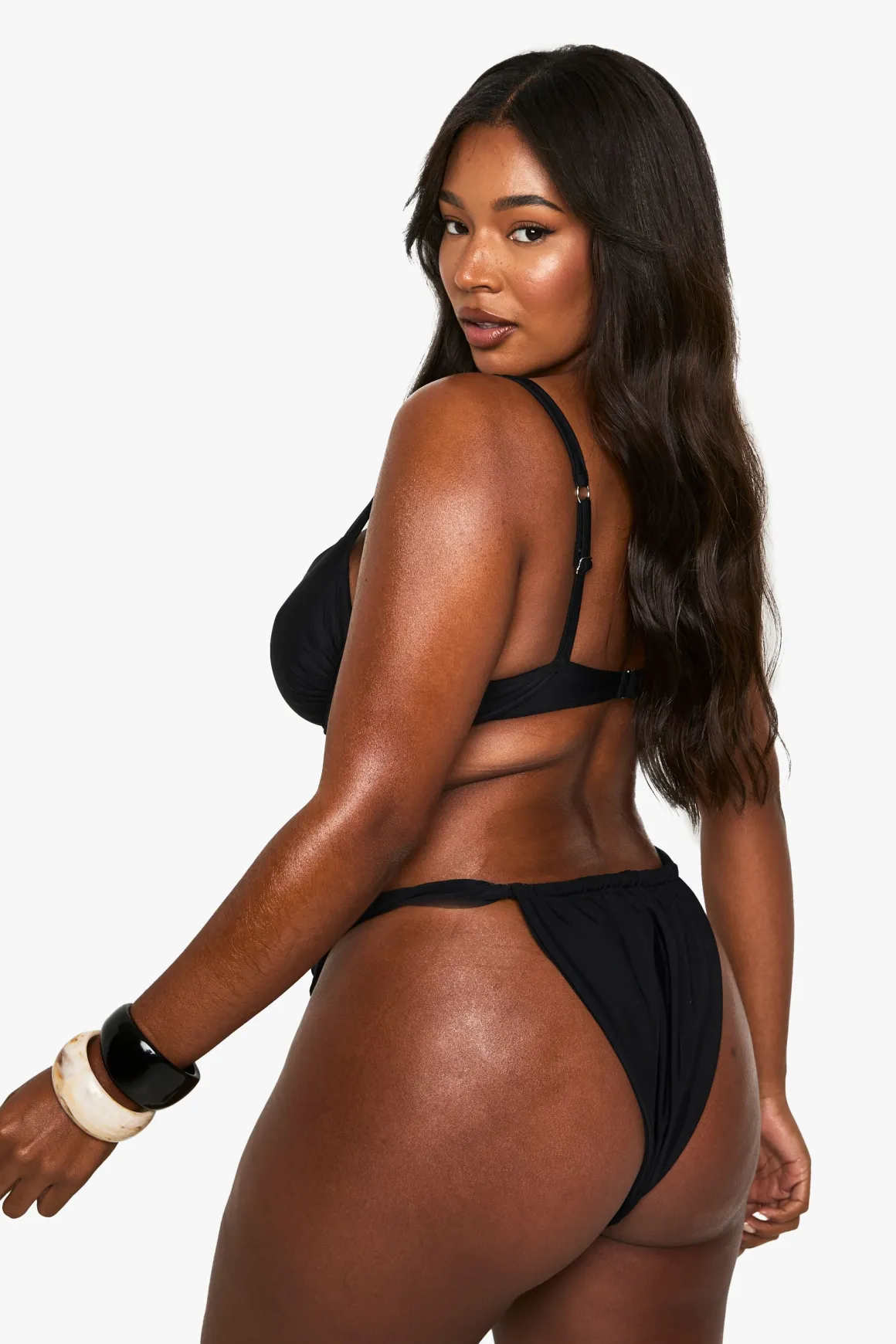 Top bikini à armatures pour grandes tailles avec garniture en coquillage