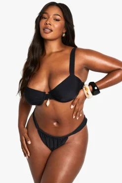 Top bikini à armatures pour grandes tailles avec garniture en coquillage