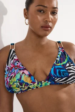 KarenMillen Top Bikini Décolleté Tropical Floral Grande Taille<Femme Maillots De Bain