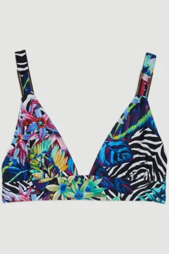 KarenMillen Top Bikini Décolleté Tropical Floral Grande Taille<Femme Maillots De Bain
